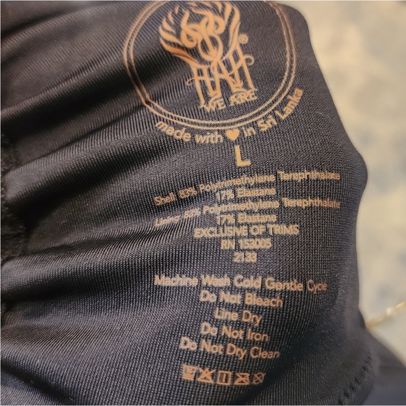 NWT- We Are HAH- Black- Large - Keep it Up Swim Top- Tie Back - Picture 5 of 8